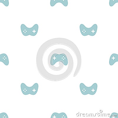 Joystick seamless pattern. Game console symbol pattern. Game controllers texture Vector Illustration